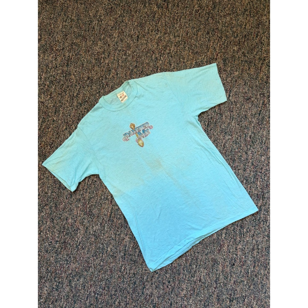 Vintage BANTAMS T Shirt Graphic Tee Pamper Me‎ Aqua Blue Size L